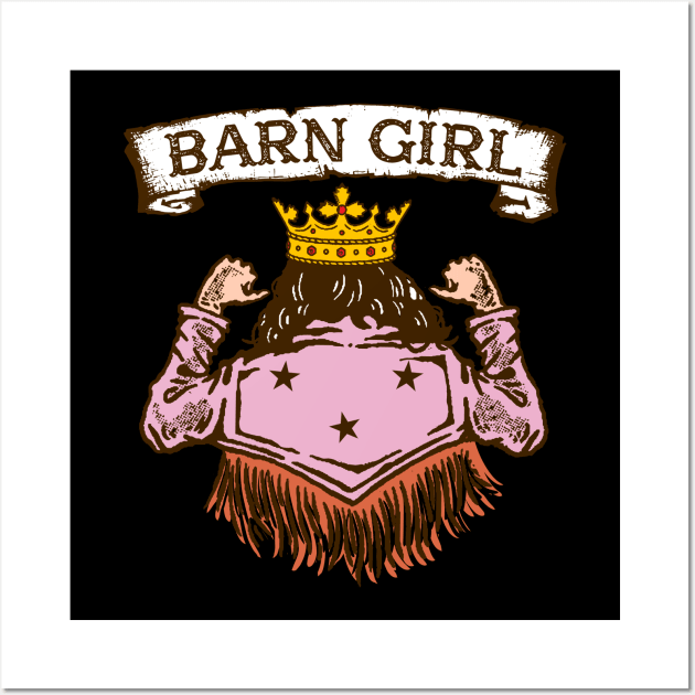 Barn Girl I Equestrian Pony Horse Fan Wall Art by biNutz